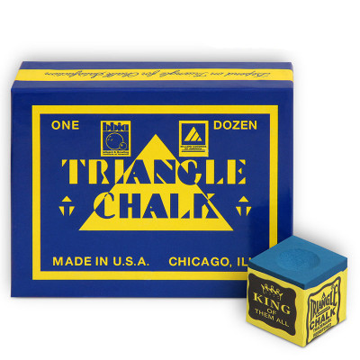Мел бильярдный Triangle Blue 12шт