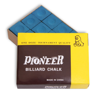 Мел бильярдный Pioneer Blue 12шт