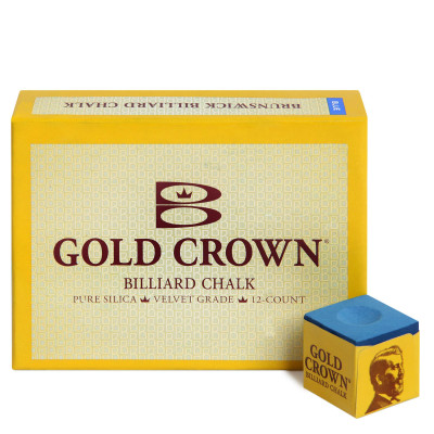 Мел бильярдный Brunswick Gold Crown Blue 12шт