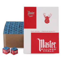 Мел бильярдный Master Blue 144шт