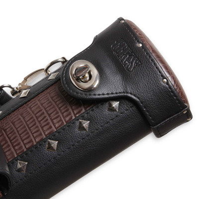 Тубус для кия QK-S Cowboy русский бильярд 2рс 2x2 черно-коричневый