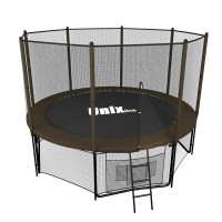 Батут Unixfit Black&Brown 8FT внешняя сетка 244см лестница